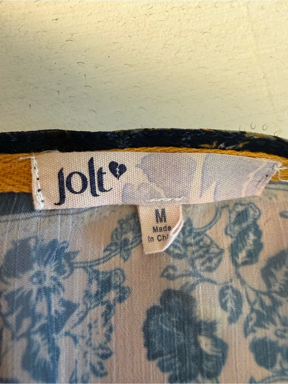 Jolt boho floral crochet-trim kimono, size Medium - Picture 10 of 16